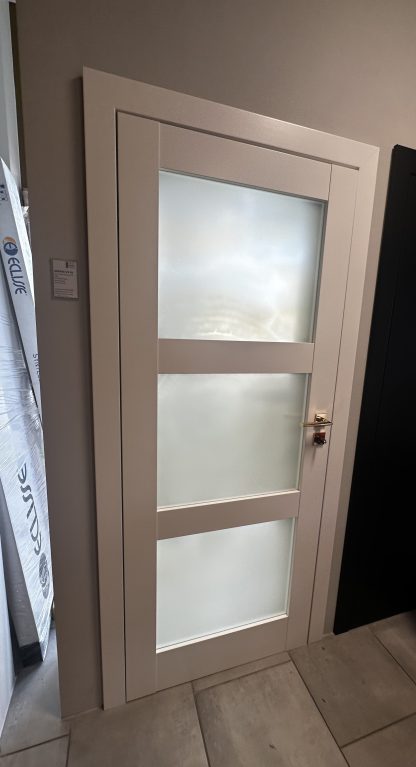 Drzwi bezprzylgowe Porta Grande UVB3 800 Lewe białe szyba mleczna 900 zł - obrazek 4